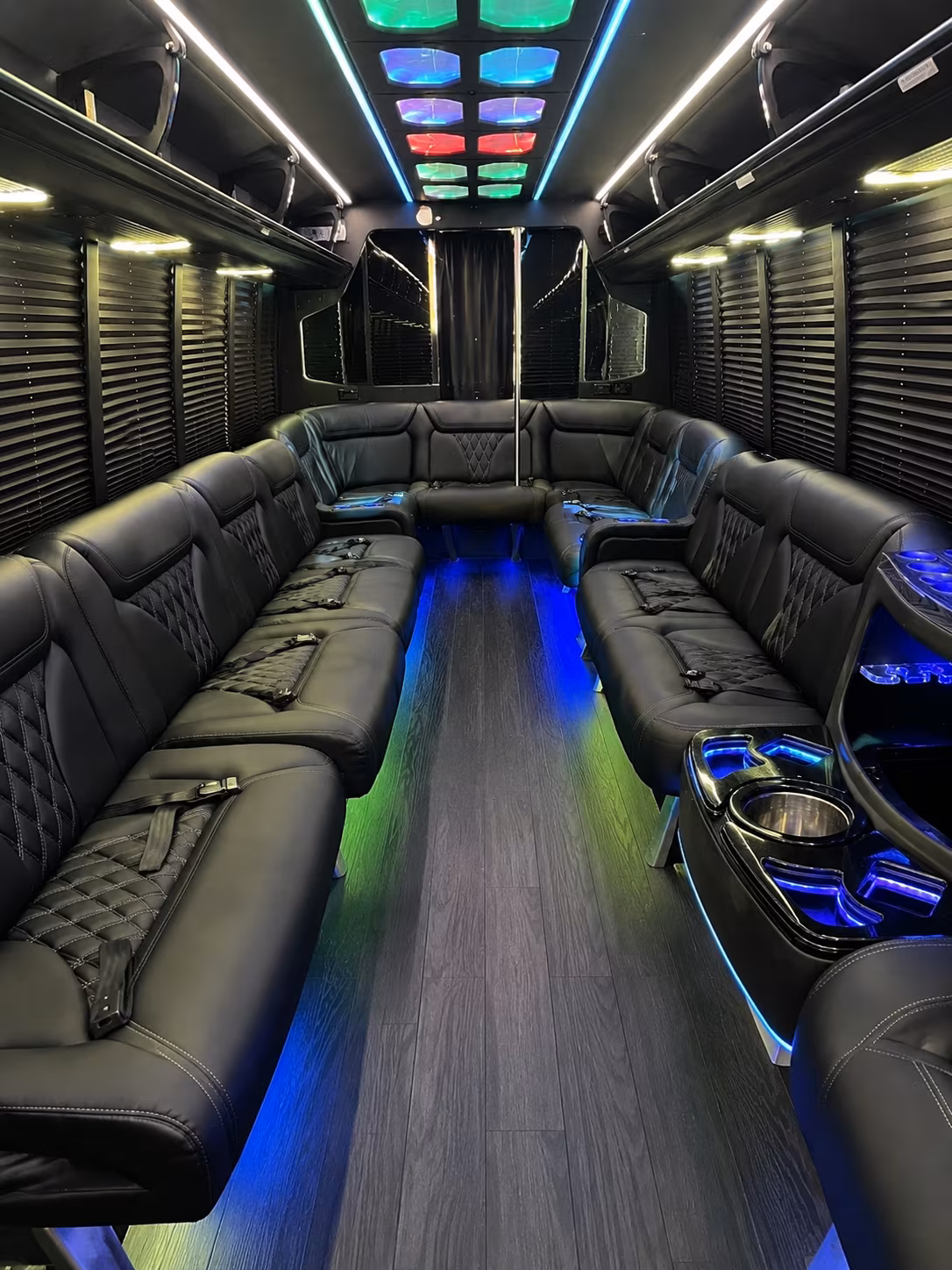 pueblo 20 passenger party bus interior