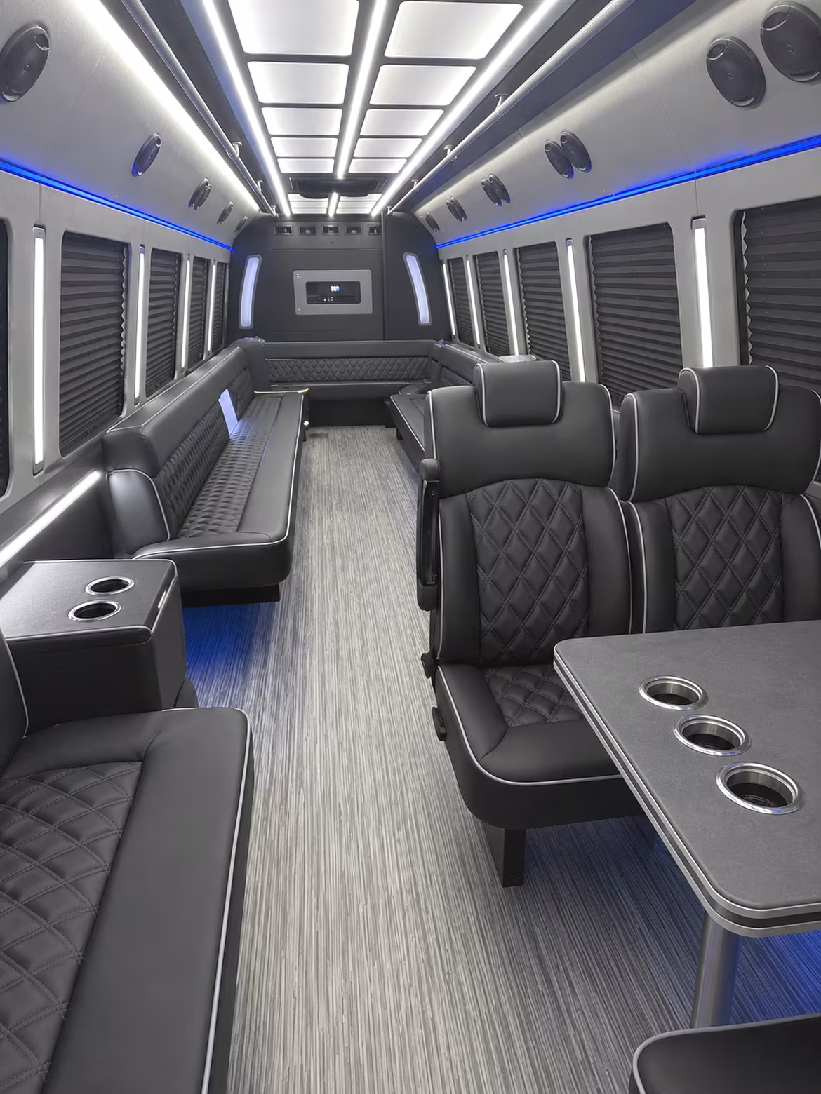 pueblo 25 passenger party bus inside