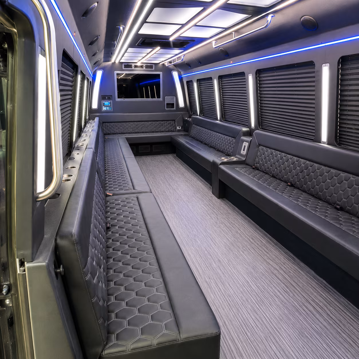 pueblo 40 passenger party bus interior